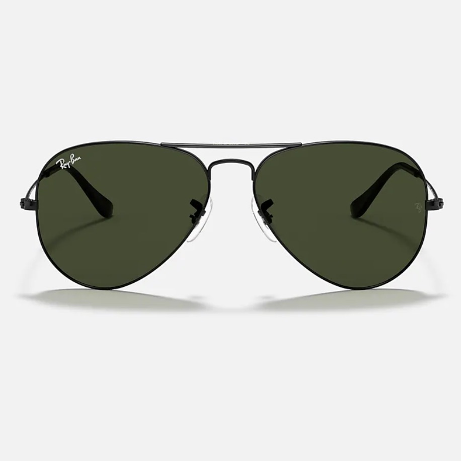 Ray-Ban Aviator Classic Black/Green Classic Sunglasses